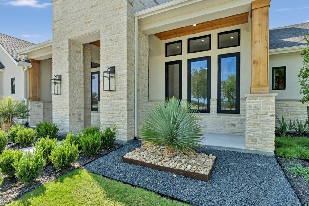 Modern custom steel double entry door in black and clear glass from Love That Door