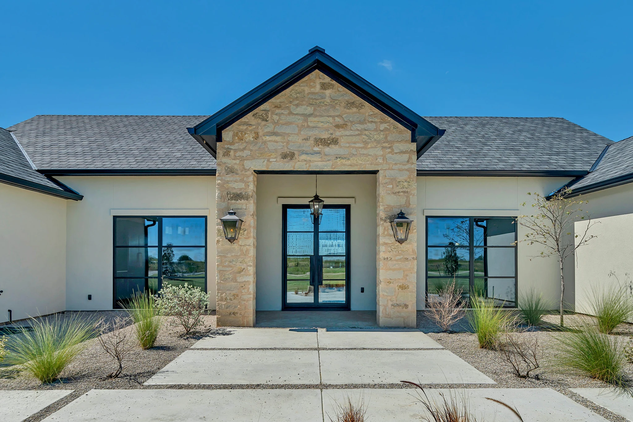 Black aluminum doors and windows