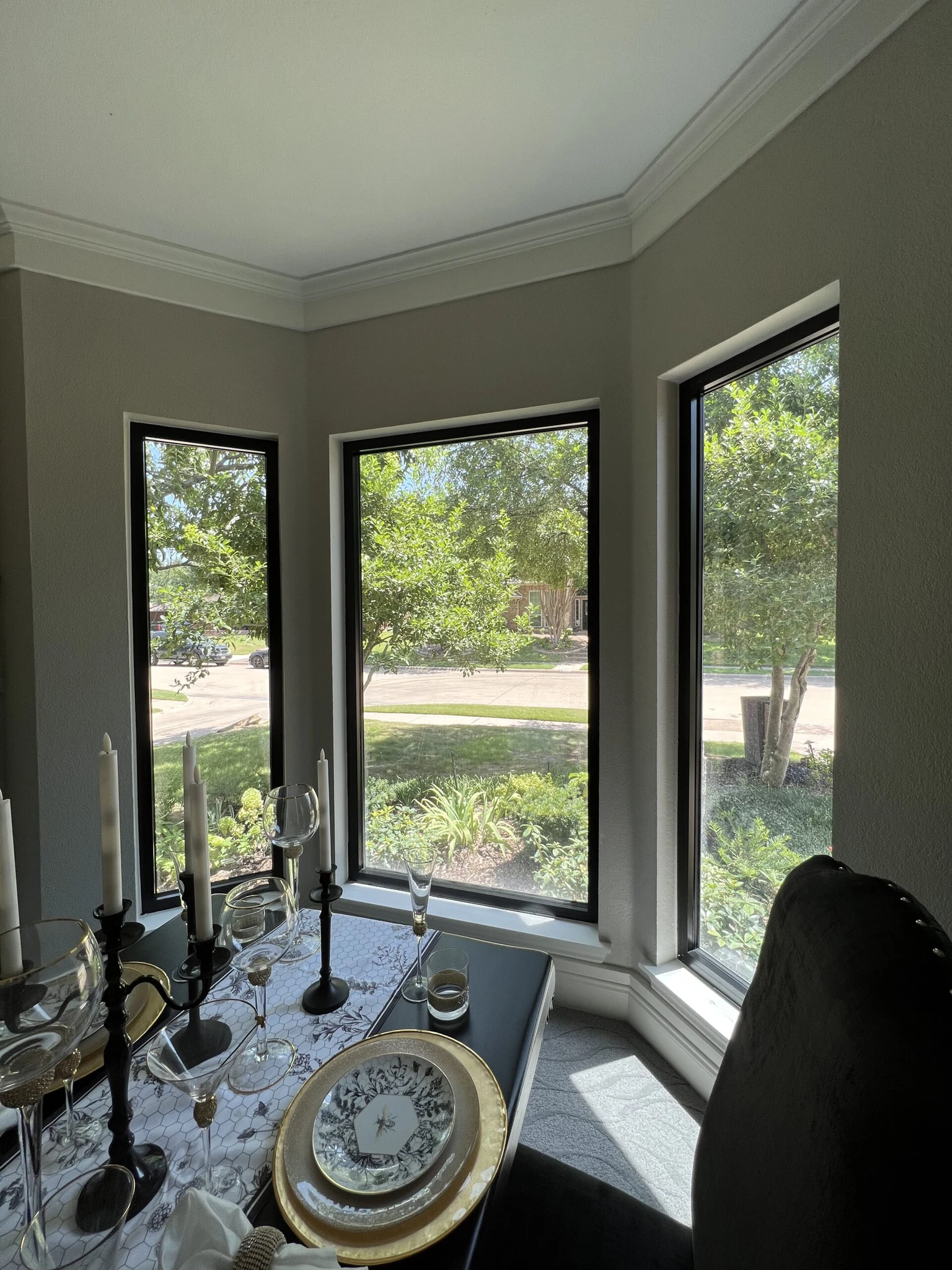 Black aluminum windows