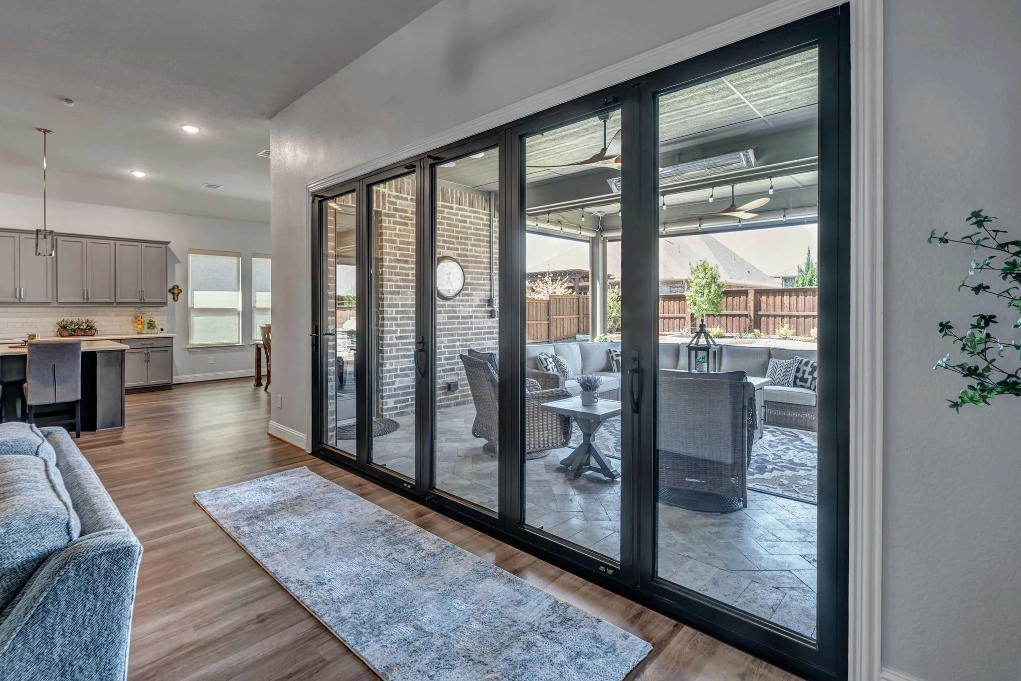 Modern black sliding glass patio doors - Love That Door